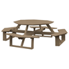 54" Octagonal Poly Recycled Plastic Walk-In Picnic Table - 230 lbs.