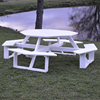54" Octagonal Poly Recycled Plastic Walk-In Picnic Table - 230 lbs.