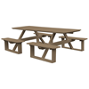 8 ft. Rectangular Poly Recycled Plastic Walk-In Picnic Table - 320 lbs.