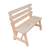 Traditional Style Bench with Back and Wooden Frame - Various Lengths
