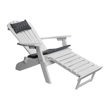 Reclining Adirondack Recycled Plastic Chair with Pullout Ottoman and Folding Frame - 55 lbs.