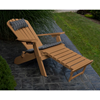 Reclining Adirondack Recycled Plastic Chair with Pullout Ottoman and Folding Frame - 55 lbs.