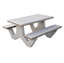 5 Ft. Rectangular Concrete Picnic Table with Bolted Frame, 1385 Lbs