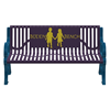 5 Ft. Buddy Bench With Back, Classic Ribbed Steel, 110 Lbs.
