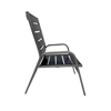 Destin Armchair Commercial Vinyl Strap with Stackable Powder-Coated Aluminum Frame - 9 lbs.