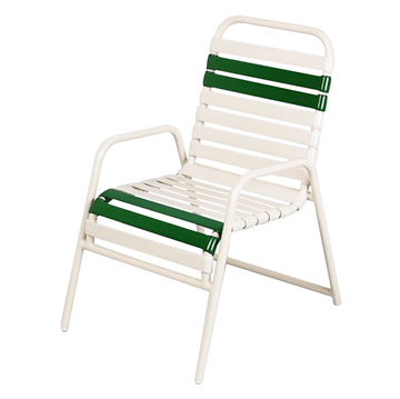 Daytona Vinyl Strap Commercial Chair Powder-Coated Aluminum Stackable