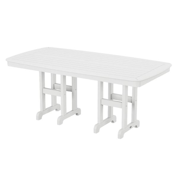 Polywood Nautical Rectangle 37x72 In. Dining Table Recycled Plastic