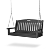Polywood Nautical 48 In. Porch Swing Recycled Plastic, Includes Swing Chain Kit