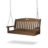 Polywood Nautical 48 In. Porch Swing Recycled Plastic, Includes Swing Chain Kit