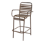 Neptune Poolside Bar Stool with Arms, Vinyl Straps with Aluminum Frame