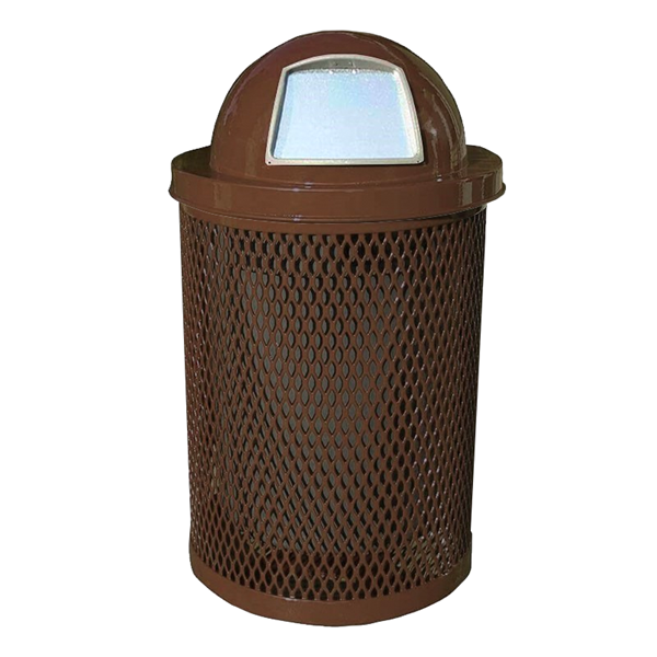 Elite Series 32 Gallon Thermoplastic Polyethylene Coated Trash Can with Top and Liner