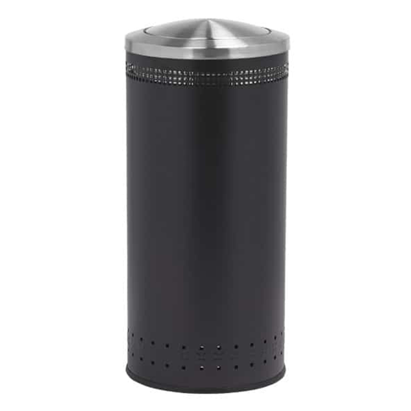 25 Gallon Powder Coated Steel Trash Can with Swivel Top