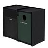 Dual 32-Gallon Recycling and Trash Receptacle EarthCraft Series - 168 lbs.