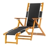 Oak Wood Beach Chair with Footrest