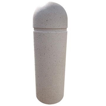 12" Round Concrete Bollard With Dome Top