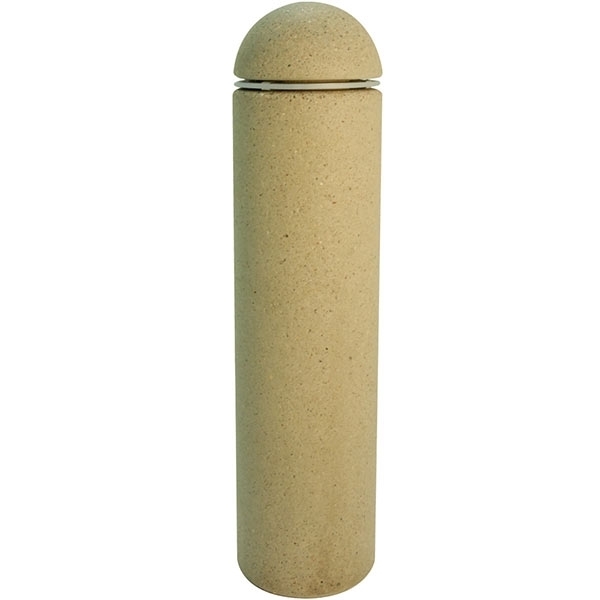 12" Round Concrete Bollard with Dome Top and Reveal Line