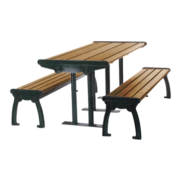 8 Ft. Recycled Plastic Picnic Table with Steel Frame, 545 Lbs.