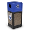 42 Gallon Plastic Recycling Receptacle with Stone Panels