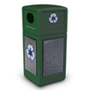 42 Gallon Plastic Recycling Receptacle with Stone Panels