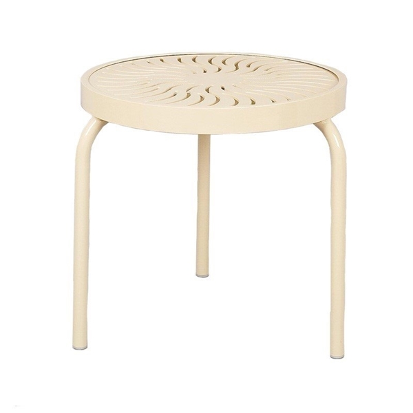 19" Round Aluminum Stackable Side Table