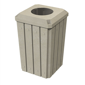 Signature 32 Gallon Receptacle with 10” Recycle Lid
