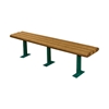 6 Ft. Recycled Plastic Backless Bench with Steel Frame, 155 Lbs.