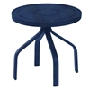 Round Pool and Patio Side Table 18" Round, Mayan Punched Aluminum