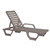 French Taupe Bahia Plastic Resin Chaise Lounge