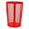Trash Can Expanded Metal Basket Round 48 Gallon Powder Coated Steel