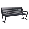 Zion Steel Bench with Back - 6 Ft.