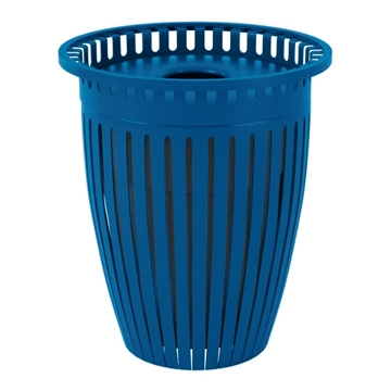 Crown Trash Receptacle 32 Gallon Plastic Coated Tapered with Flared Top