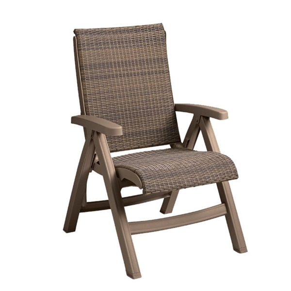 Sling Folding Chair With French Taupe Frame