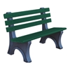 4 Ft. Recycled Plastic Garden Bench with Back, 130 Lbs.
