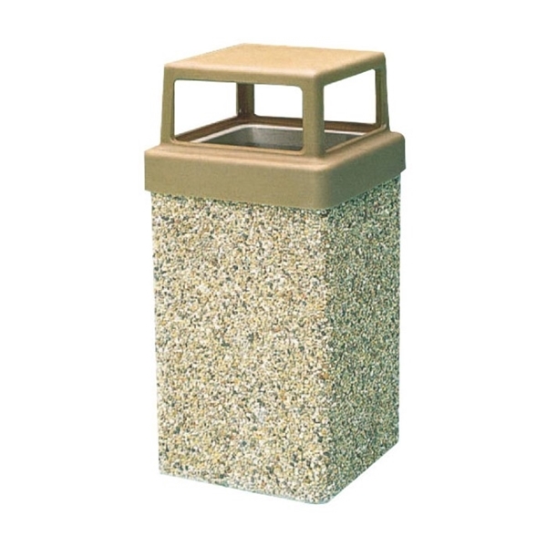  Trash Receptacle with 4 Way Open Top