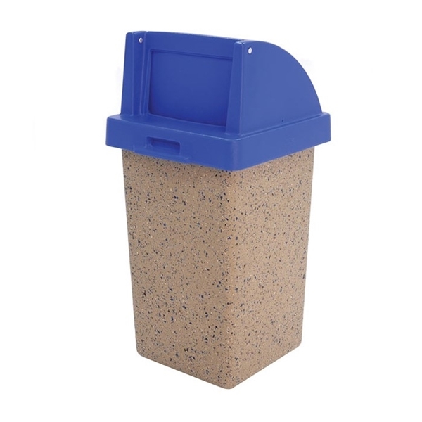  Concrete Trash Receptacle with Self Closing Top