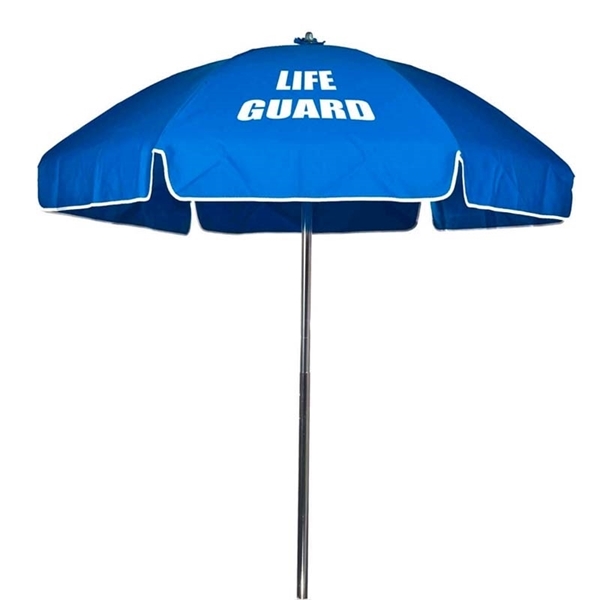 6.5 Ft. Printed Lifeguard, Steel Frame Umbrella with Aluminum Pole