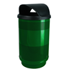 Picture of Trash Receptacle Round 55 Gallon Powder Coated Steel with Hood Top, Portable