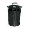 Picture of Trash Can, 36 Gallon Wydman Round Powder Coated Steel with Ash Top, Portable