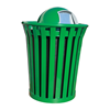 Picture of Trash Can, 36 Gallon Wydman Round Powder Coated Steel with Dome Top, Portable