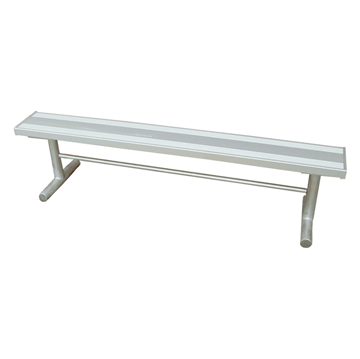 Picture of Portable Aluminum Backless Sports Bench with Galvanized Steel Frame - 6 or 8 Ft.