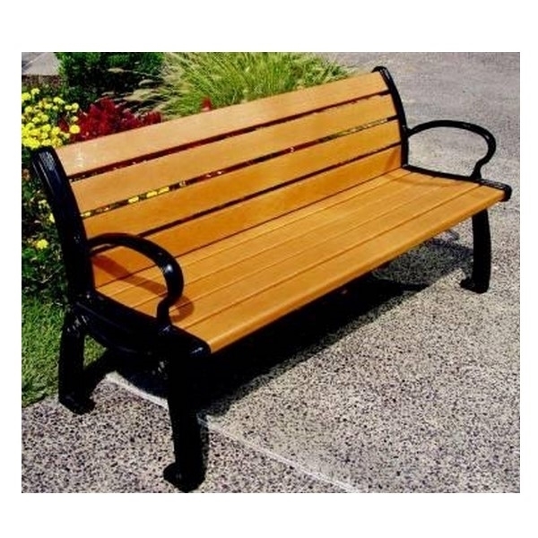 Picture of Recycled Plastic Landmark Bench with Cast Aluminum Frame - 4 Ft., 5 Ft., or 6 Ft.