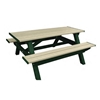 Picture of Dogipot Picnic Table Rectangle 6 Ft. Recycled Plastic, Portable