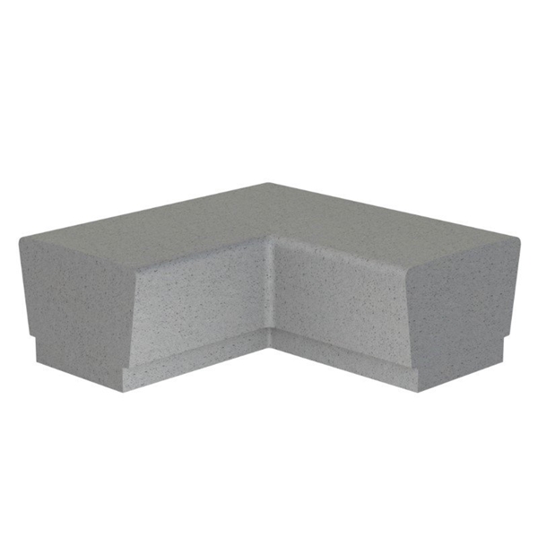 90 Degree Concrete Corner Bench