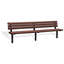 6 Ft. Recycled Plastic Bench with Armless Steel Frame	