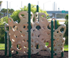8-Section Bubble Wall Circle With Roto-Molded Plastic Climber - Freestanding Playground Component