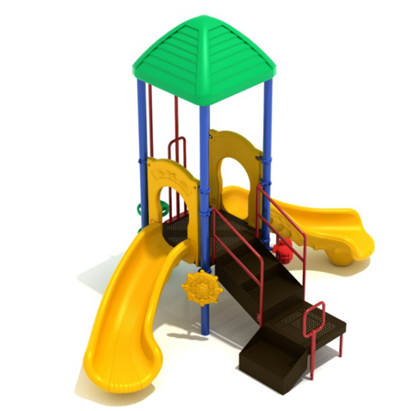 Powell’s Bay Commercial Playground Structure - Ages 2 To 12 Yr - Quick Ship - Front Primary Scheme