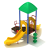 Powell’s Bay Commercial Playground Structure - Ages 2 To 12 Yr - Quick Ship - Back Primary Scheme