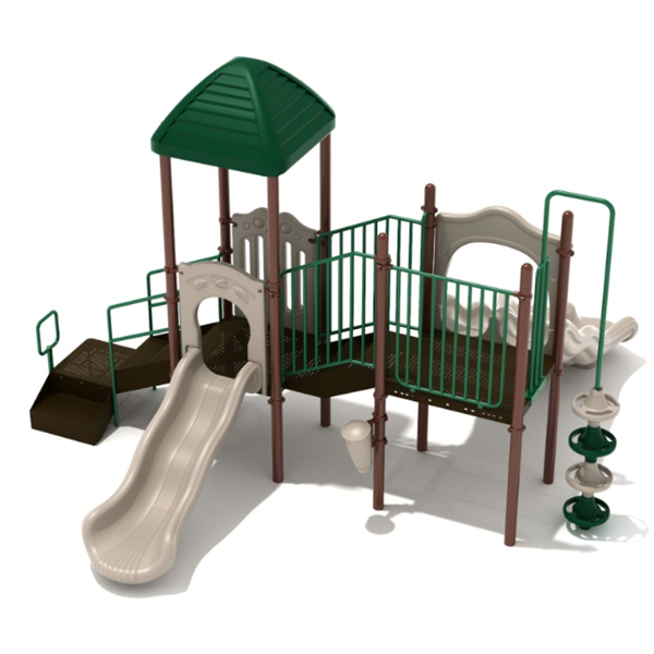 Granite Manor Commercial Playground Set - Ages 2 To 12 Yr - Quick Ship - Neutral Front
