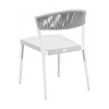 Rope Back Patio Armless Dining Chair