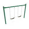 8 Foot High Elite Single Post Commercial Swing Set With 2 Belt Seats - 1 Bay - Quick Ship - Neutral